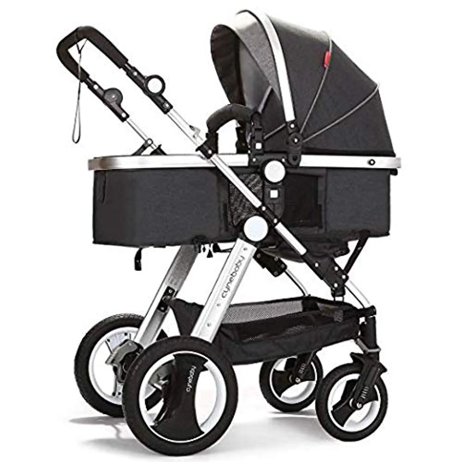 Convertible Bassinet Stroller Compact Single Baby Carriage