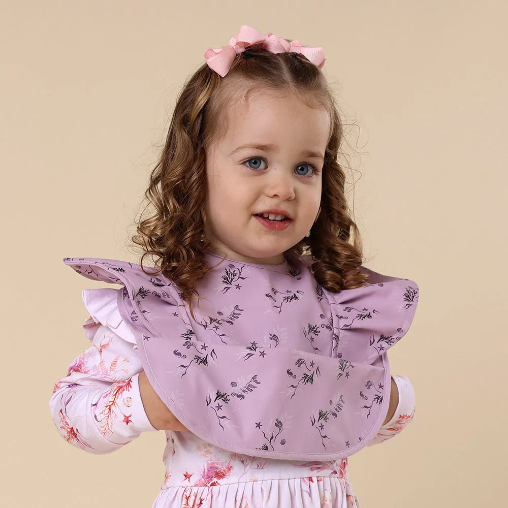 Coral Frill Snuggle Bib