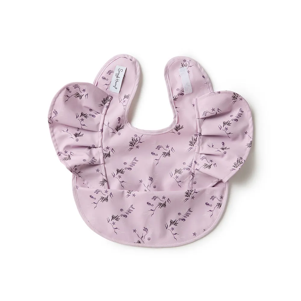 Coral Frill Snuggle Bib