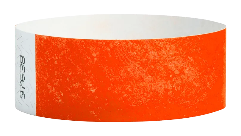 Coral Red Tyvek Solid Wristbands