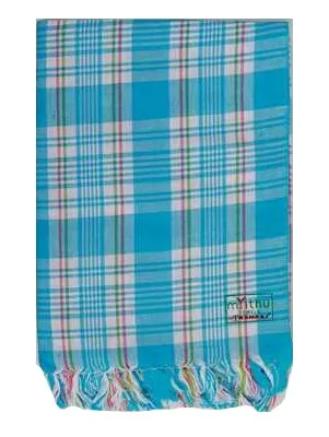 Cotton Colour Checked Bath Towel ( Pack Of 2 )