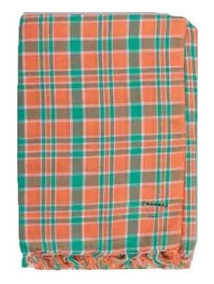 Cotton Colour Checked Bath Towel ( Pack Of 2 )