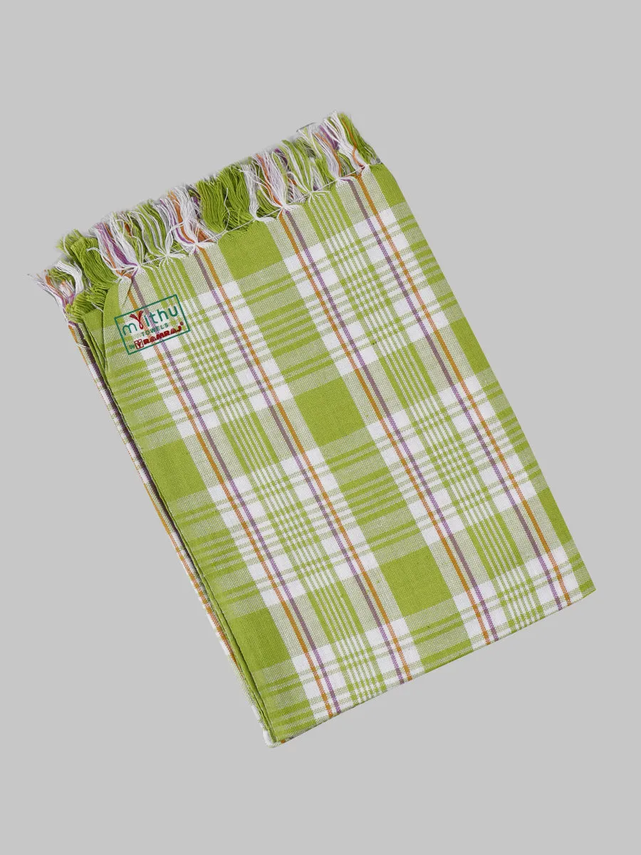 Cotton Colour Checked Bath Towel ( Pack Of 2 )