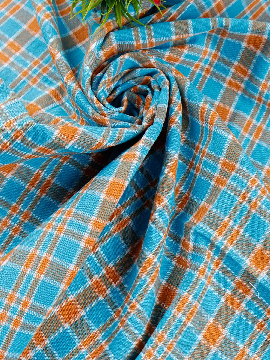 Cotton Colour Checked Bath Towel ( Pack Of 2 )