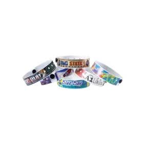 Custom Full-Color Plastic Wristbands, 3/4", Medium (500/Box)