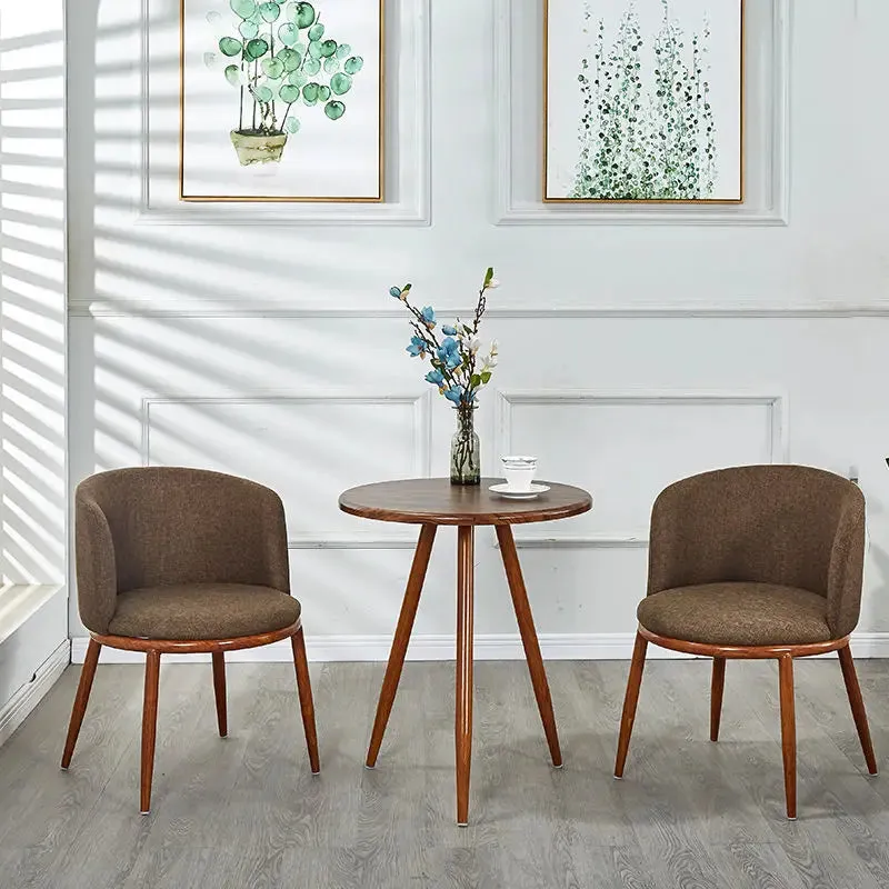 Dining Table With Chairs Set Cotton Linen Solid Wood