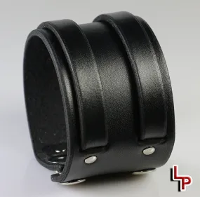Double Weave, Black 2" Wristband