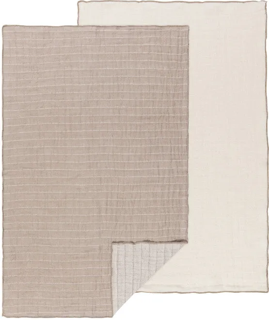 Dove Gray Double Gauze Towels 2 set