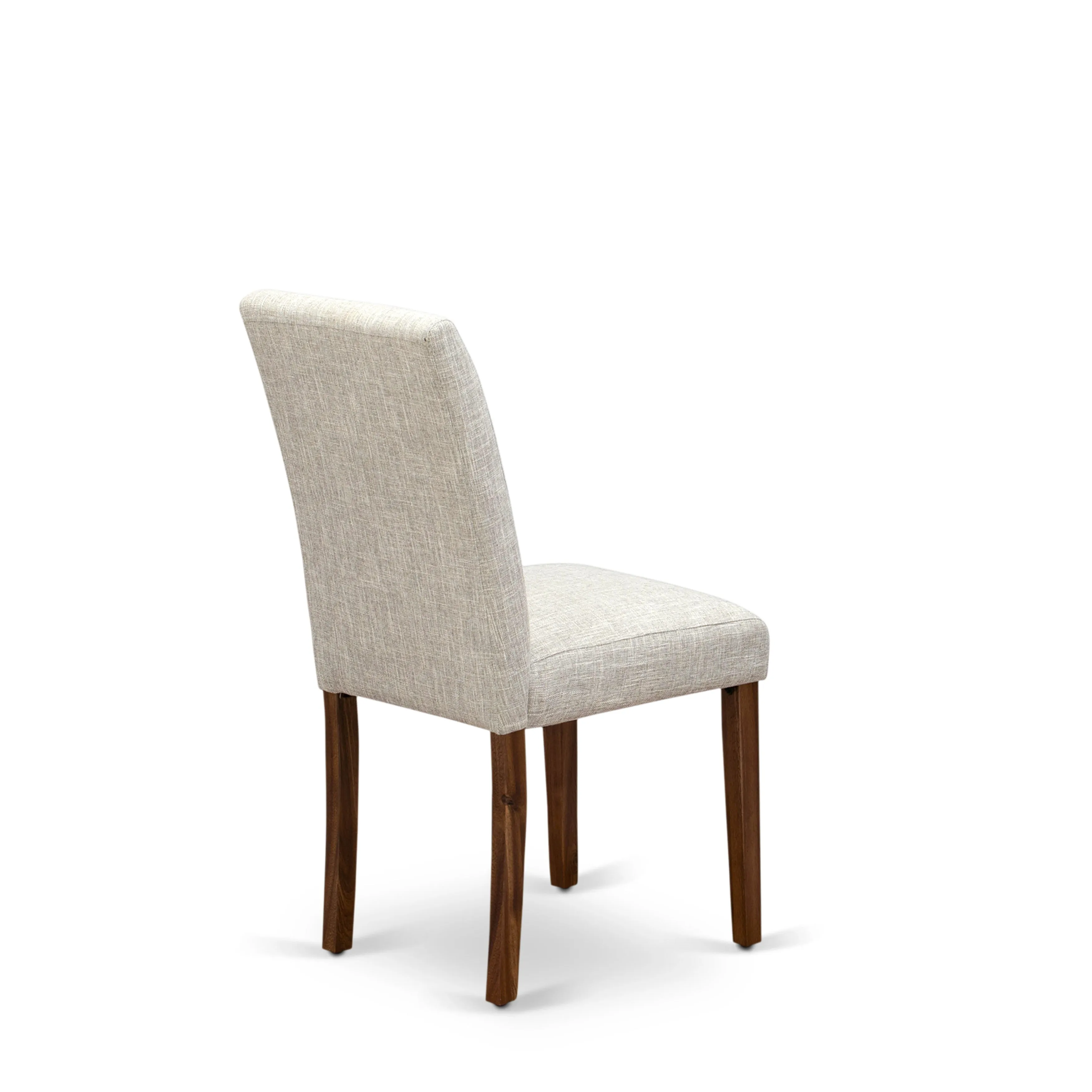 East West Furniture ABPNT35 Abbott Classic Parson Chairs - Doeskin Linen Fabric Padded Dining Chairs, Set of 2, Natural