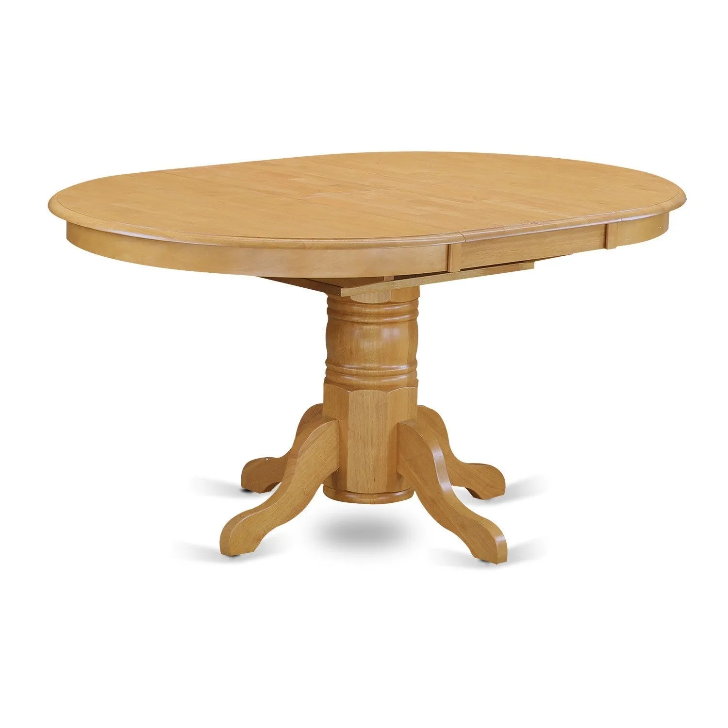 East West Furniture AVBO5-OAK-W 5 Piece Modern Dining Table Set Includes an Oval Wooden Table with Butterfly Leaf and 4 Dining Chairs, 42x60 Inch, Oak