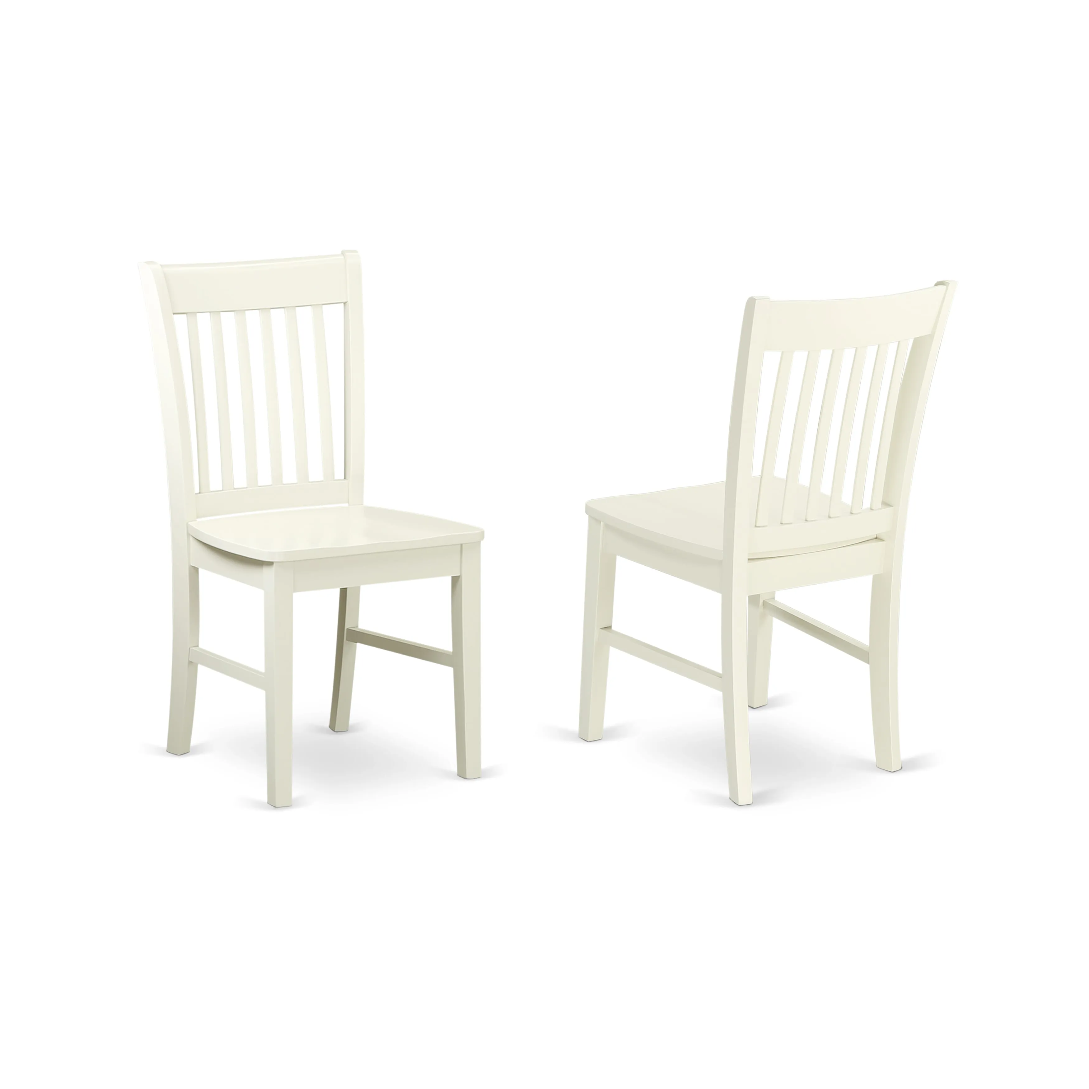 East West Furniture AVNO7-LWH-W 7 Piece Dining Set Consist of an Oval Dining Table with Butterfly Leaf and 6 Kitchen Chairs, 42x60 Inch, Linen White
