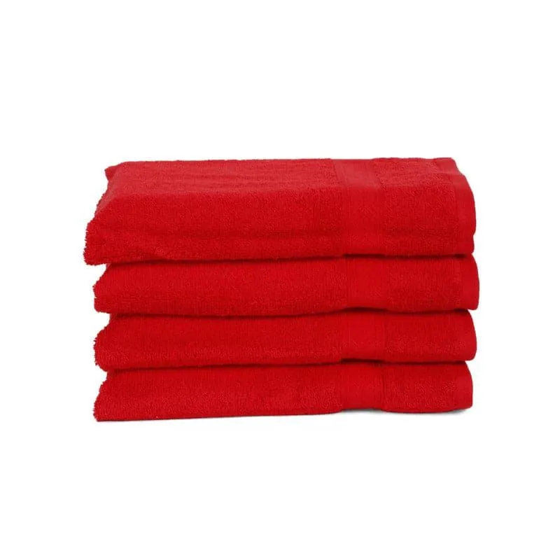 Elvie Hand Towel (Red) - Set Of Four