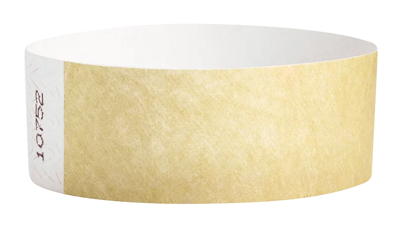 Gold Tyvek Solid Wristbands