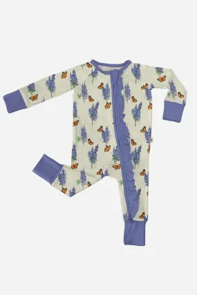Goosies Long Sleeve Zip PJs in Bluebonnets