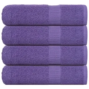Hand Towels 4 pcs Purple 50x100 cm 360 gsm 100% Cotton