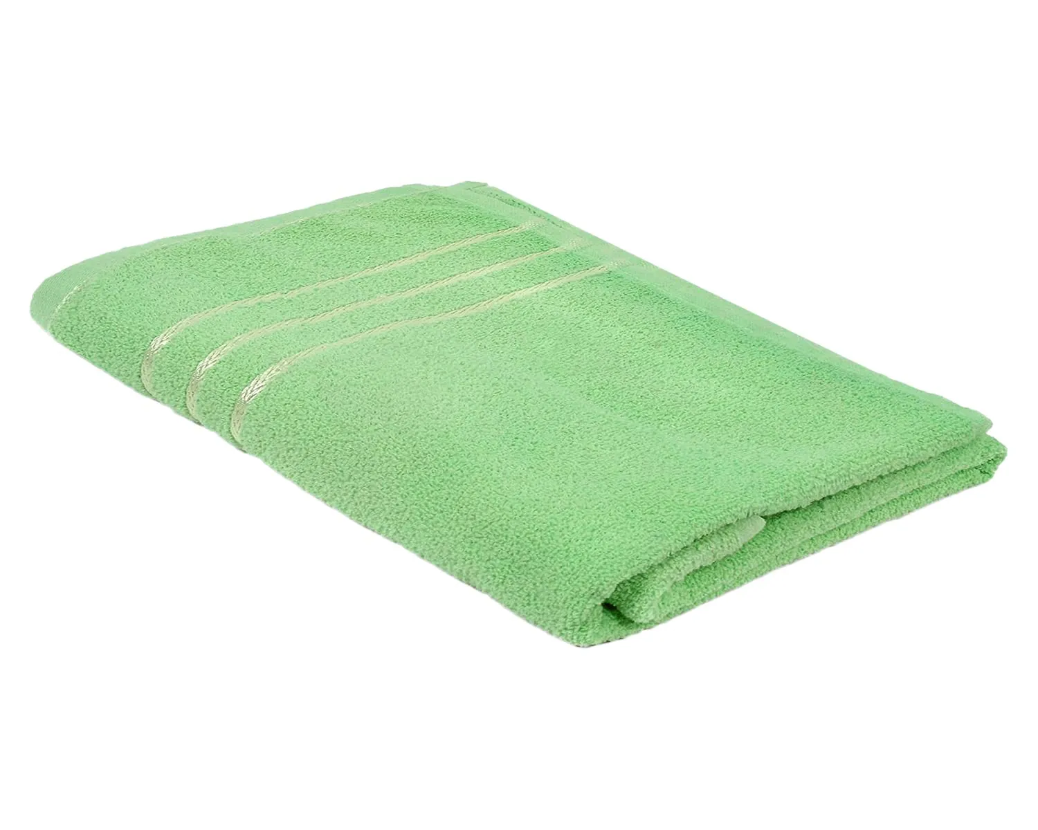 Heart Home Soft Cotton Bath Towel for Hands, Face, Newborn Babies, Toddlers, Children, 19"x38"- Pack of 2 (Green & Peach)