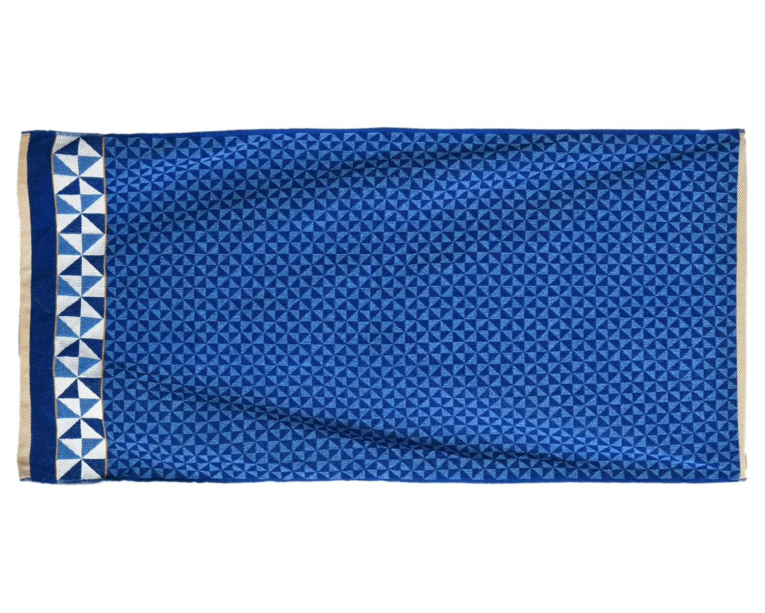 Heart HomeTringle Printed Super Soft, Fluffy, and Absorbent, Cotton Bath Towel Perfect for Daily Use, 30"x60"- Pack of 2 (Blue)