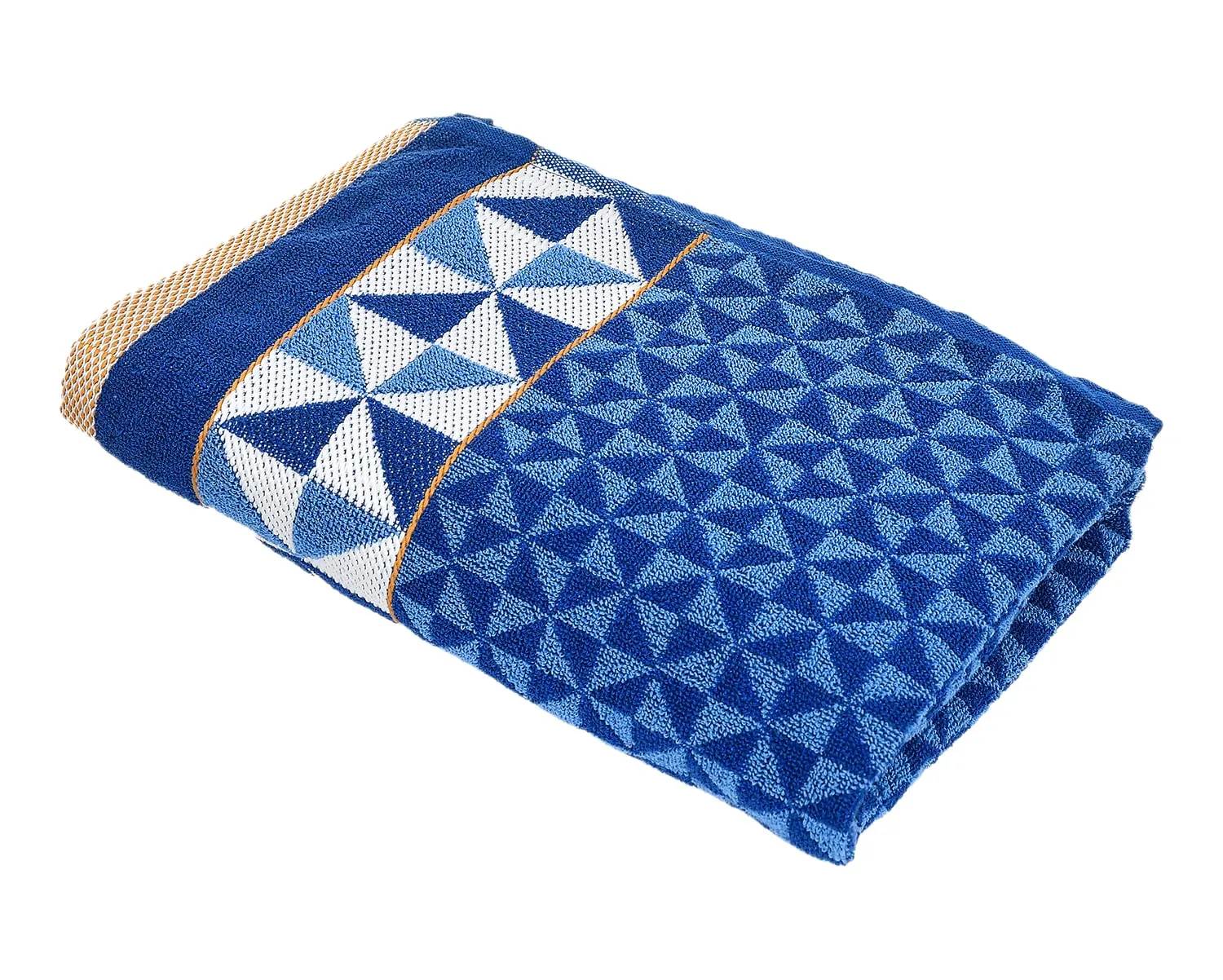 Heart HomeTringle Printed Super Soft, Fluffy, and Absorbent, Cotton Bath Towel Perfect for Daily Use, 30"x60"- Pack of 3 (Blue & Maroon & Green)