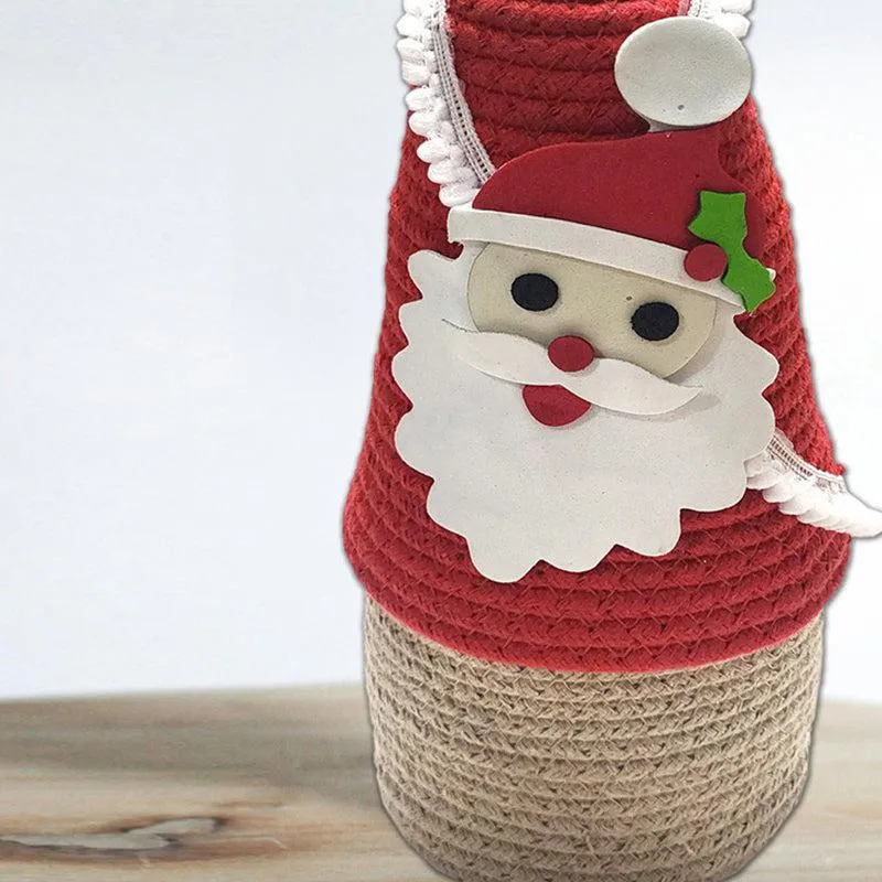 Ho Ho Holder Cotton Christmas Storage Basket - Red