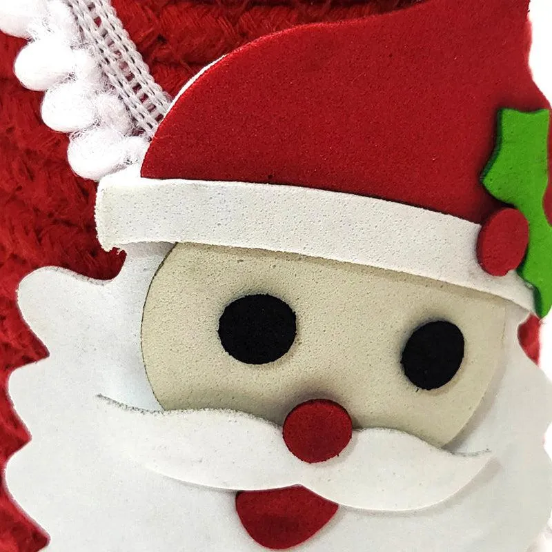 Ho Ho Holder Cotton Christmas Storage Basket - Red