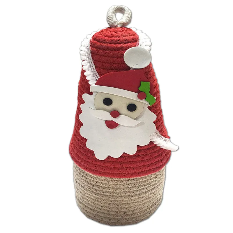 Ho Ho Holder Cotton Christmas Storage Basket - Red
