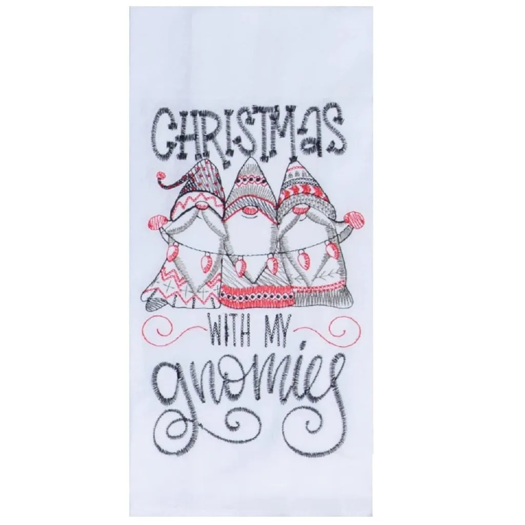 Kay Dee Designs H3871 Christmas with My Gnomies, Holiday Kitchen Flour Sack Towel