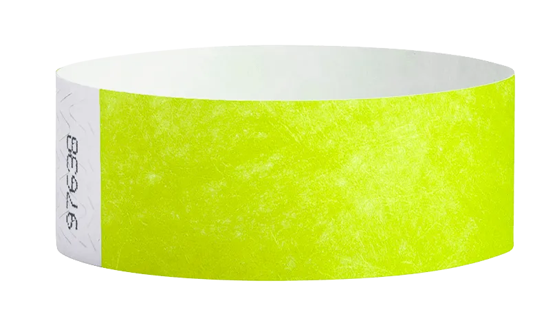 Lime Green Tyvek Solid Wristbands