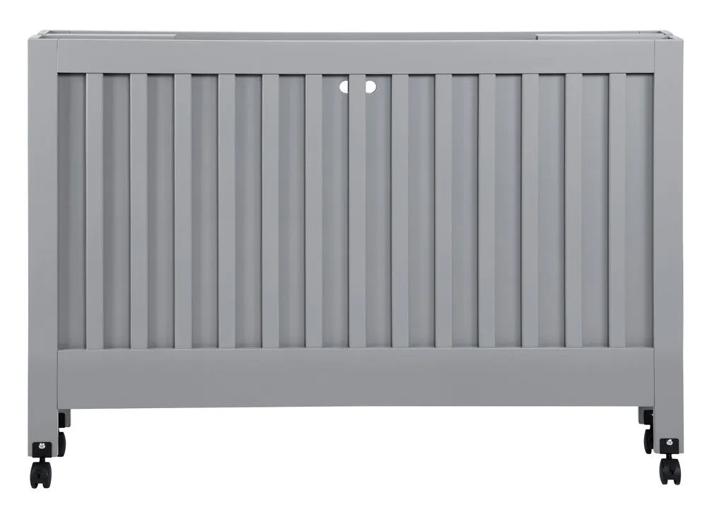 MAKI FULL SIZE FOLDING PORTABLE CRIB - GREY