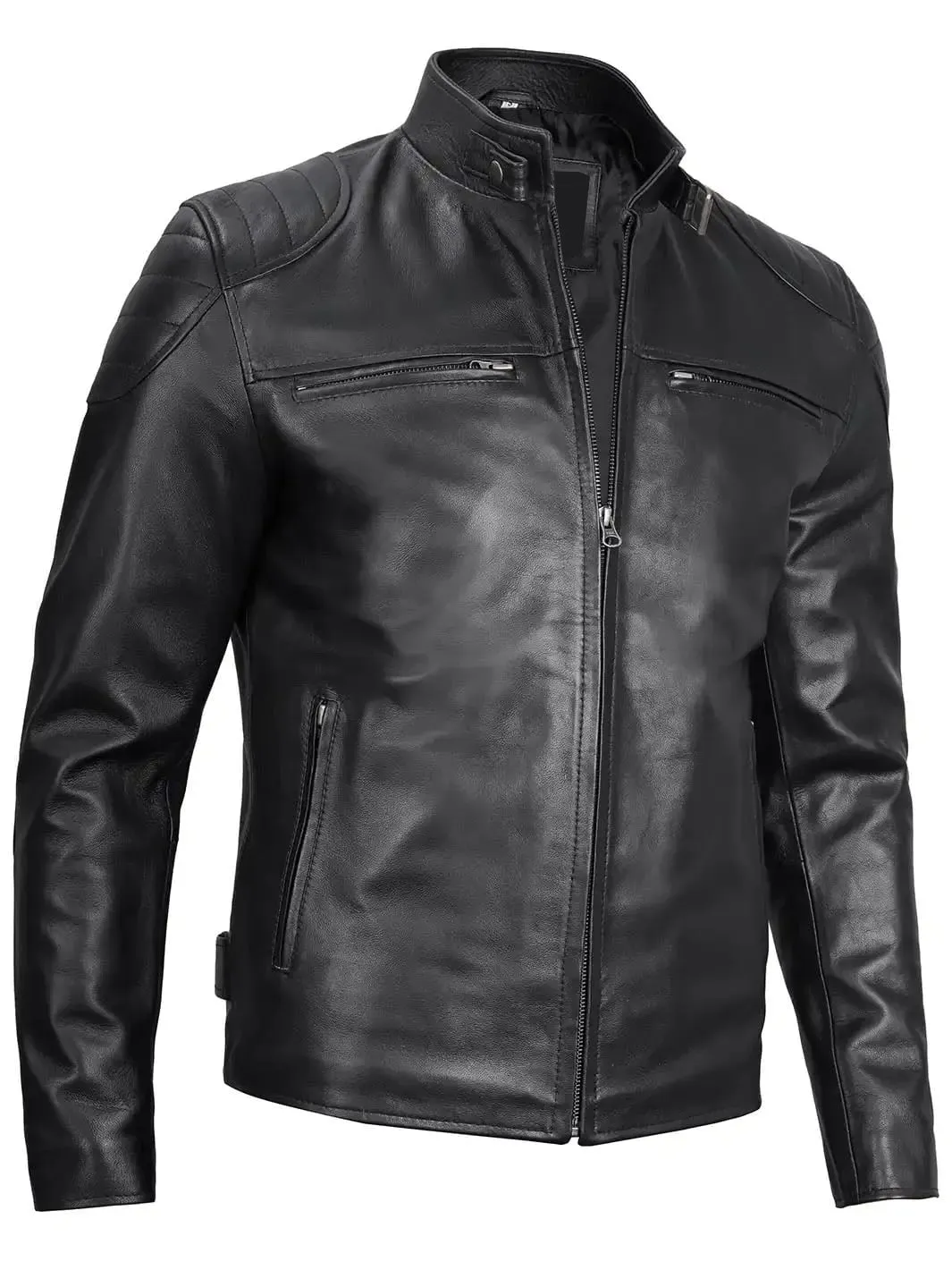 Men’s Black Motorcycle Leather Jacket – Classic Style Meets Rugged Design