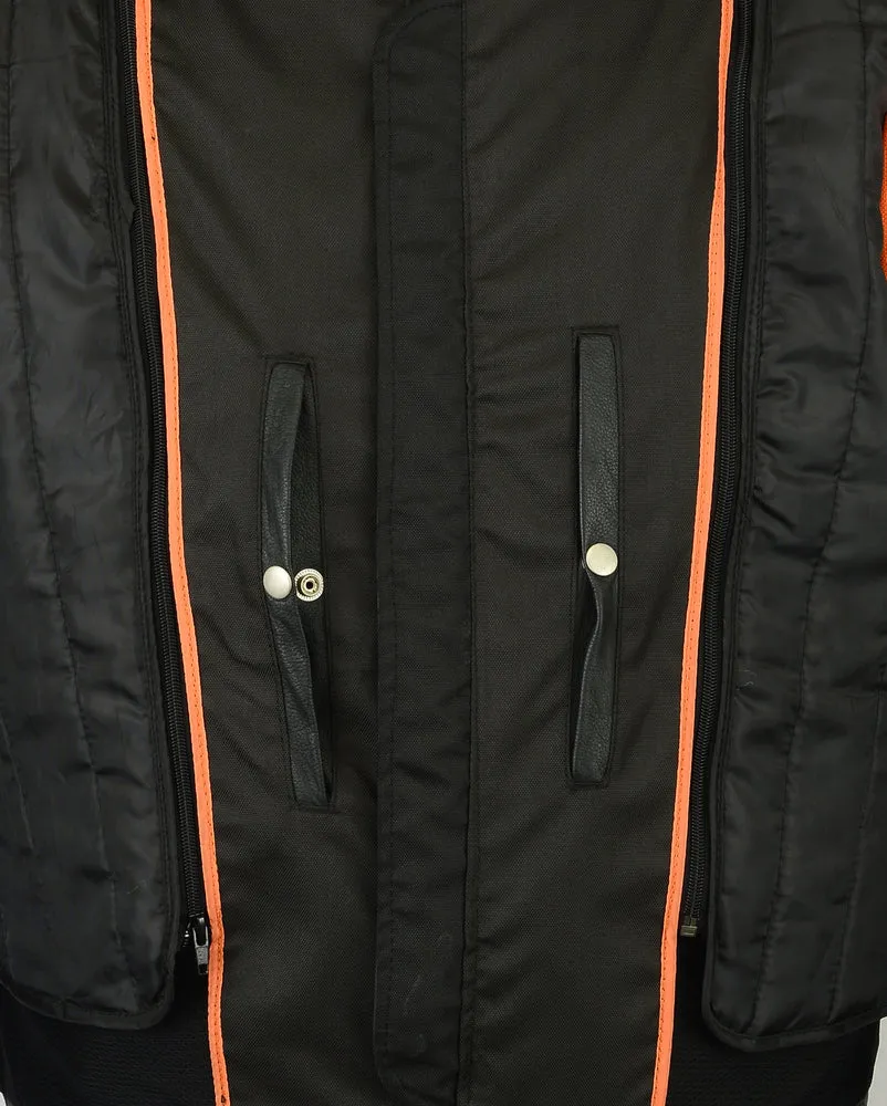 Men's Black Scooter Leather Jacket with Vents and Smart Access Pockets