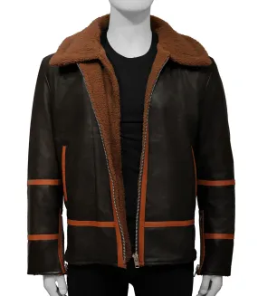 Mens Brown Shearling Jacket