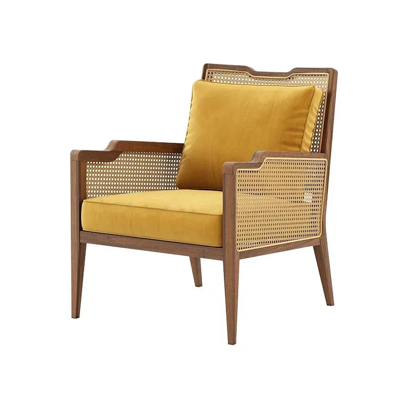 Modern Leisure Rattan Wicker Arm Dining Chair
