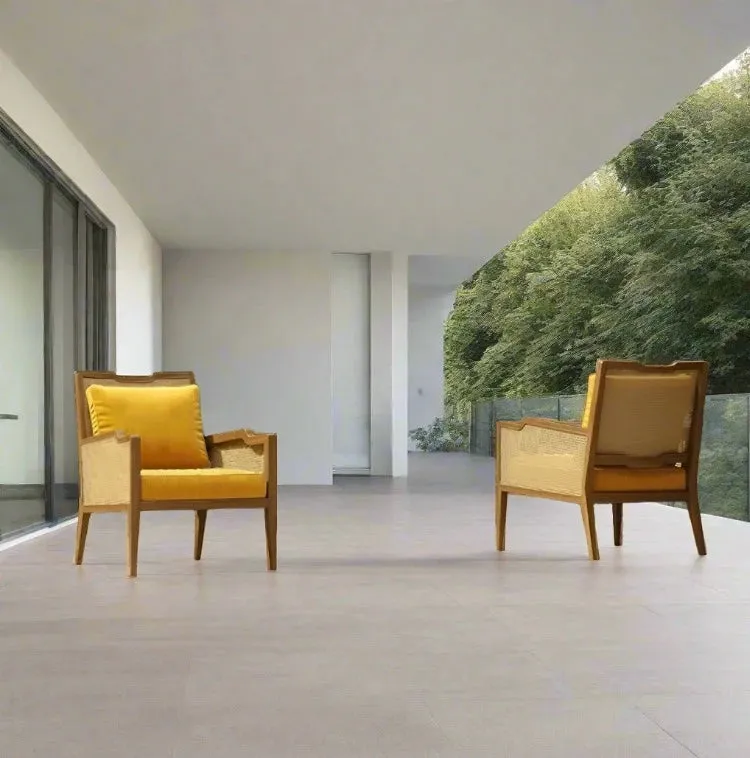 Modern Leisure Rattan Wicker Arm Dining Chair