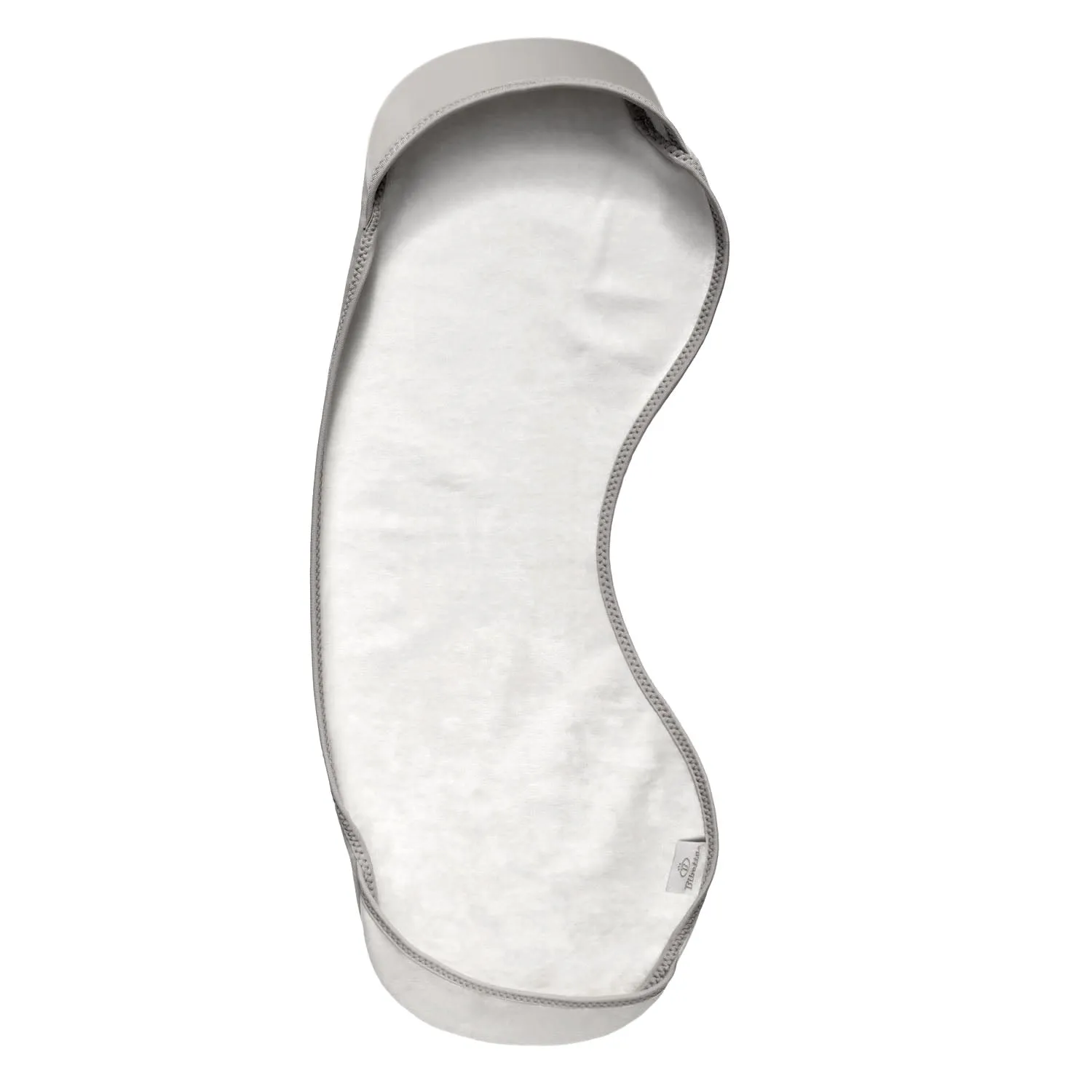 Newborn Plush Burp Cloth with Pockets in White & Grey