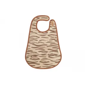 nobodinoz Get Ready Waterproof Bib 30x43 Brown Waves