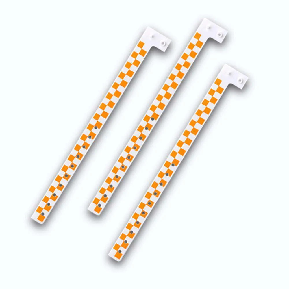 Orange Checkerboard Plastic Wristbands Design