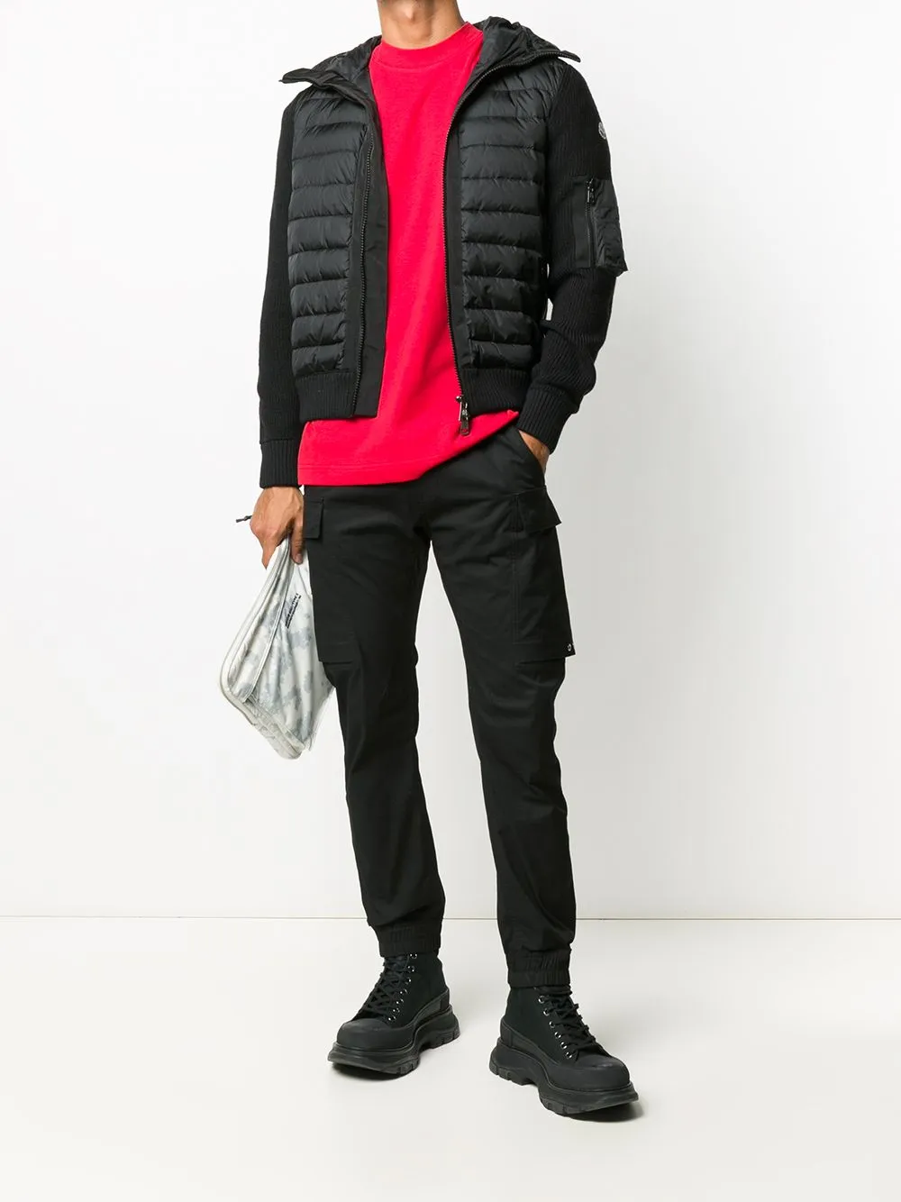 padded-front hooded jacket