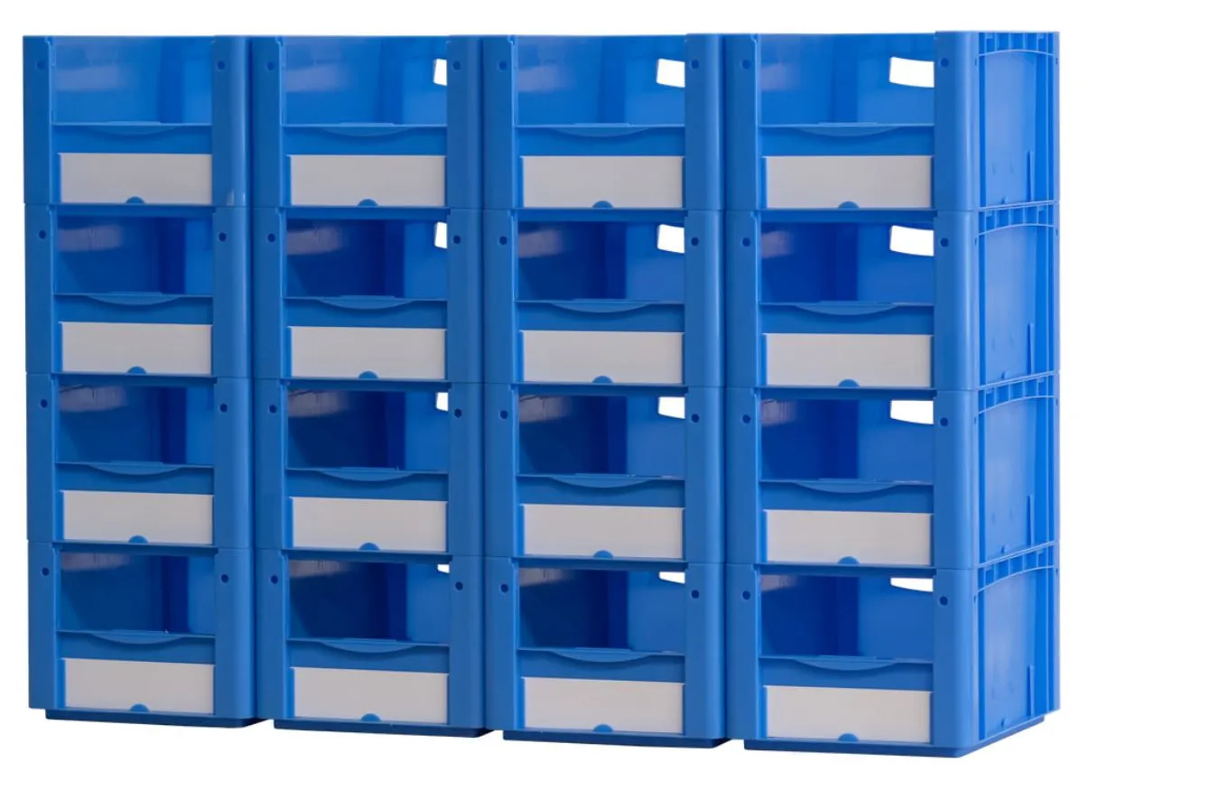 Pickwall with 400mm deep open fronted container 1200x400x850mm (20 containers)