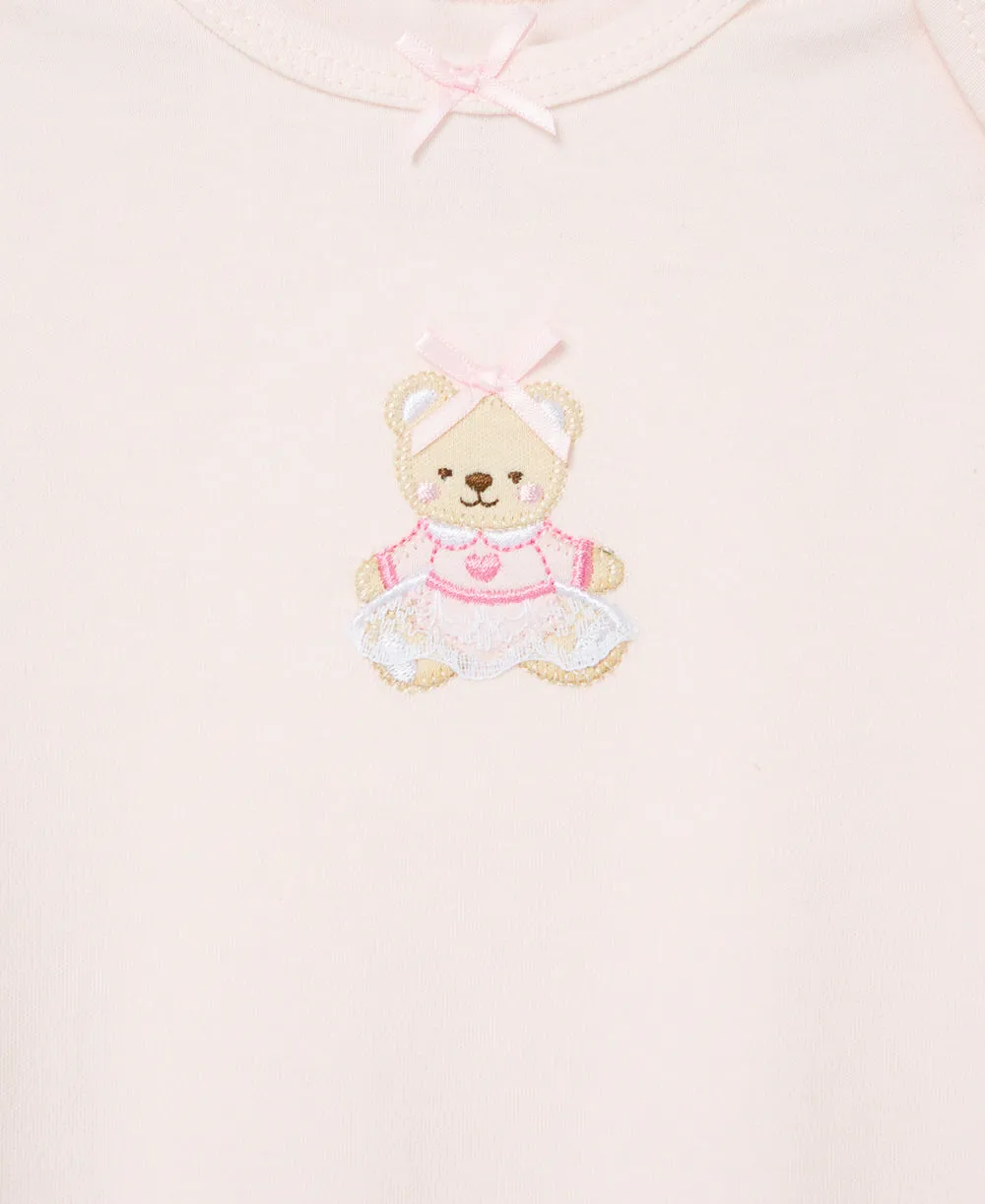Pink Bear Sleeper Gown And Hat