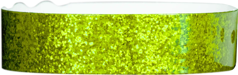 Plastic Sparkle 3/4" x 10", Straight Wave, Snapped Wristbands
