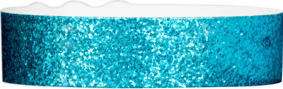 Plastic Sparkle 3/4" x 10", Straight Wave, Snapped Wristbands
