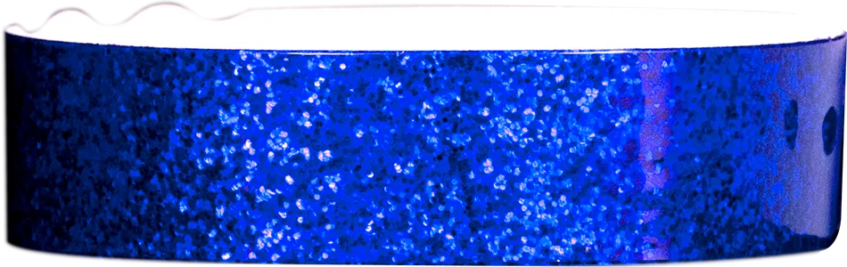 Plastic Sparkle 3/4" x 10", Straight Wave, Snapped Wristbands