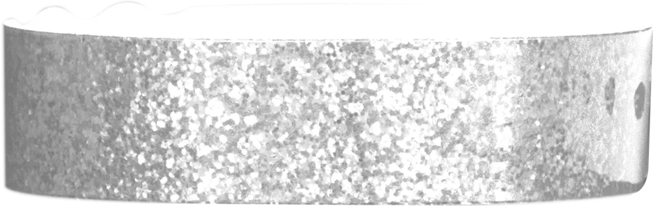 Plastic Sparkle 3/4" x 10", Straight Wave, Snapped Wristbands