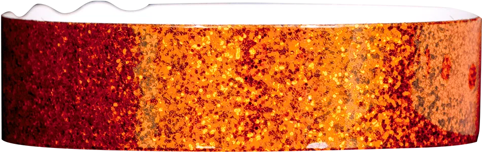 Plastic Sparkle 3/4" x 10", Straight Wave, Snapped Wristbands