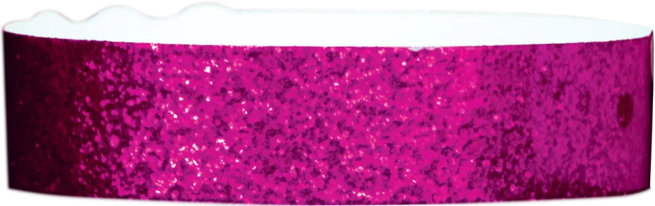 Plastic Sparkle 3/4" x 10", Straight Wave, Snapped Wristbands