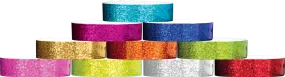Plastic Sparkle 3/4" x 10", Straight Wave, Snapped Wristbands