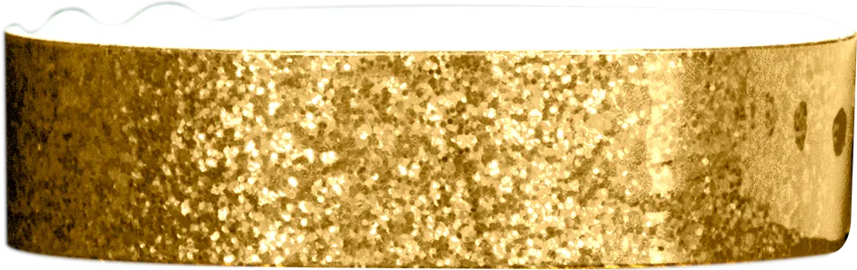 Plastic Sparkle 3/4" x 10", Straight Wave, Snapped Wristbands