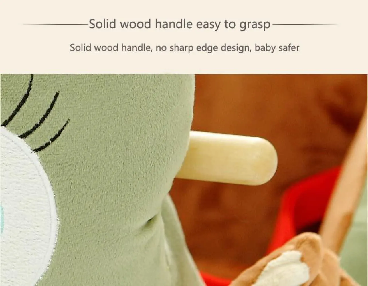 Plush Owl 2 in 1 Rocker with Wheels & Handle