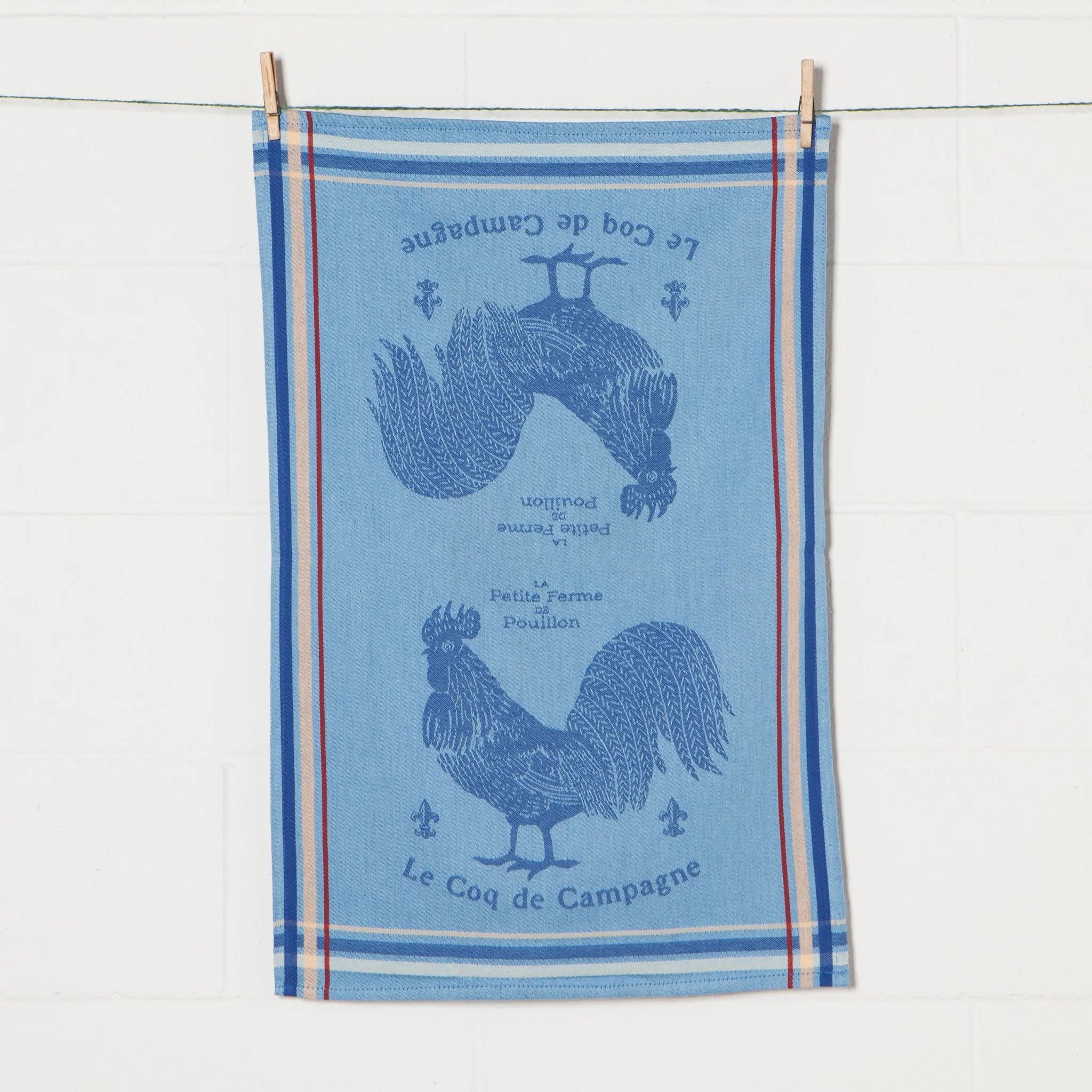 Rooster Francaise Jacquard Dishtowel