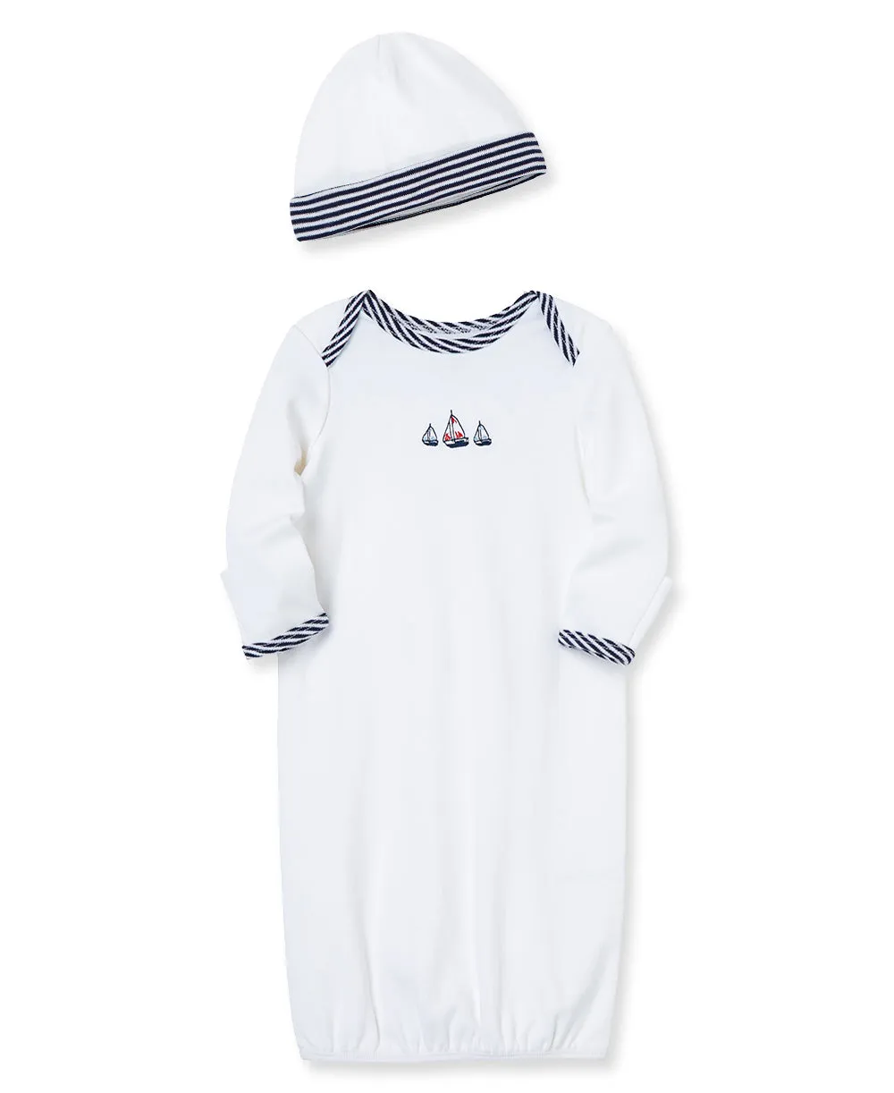 Sailboats Sleeper Gown And Hat